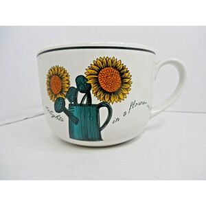 Signature Housewares Coffee / Tea  Mug  Sunflower Watering Can 1994 Ltd Ed 16 oz
